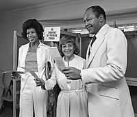 Tom Bradley with his family, 1977