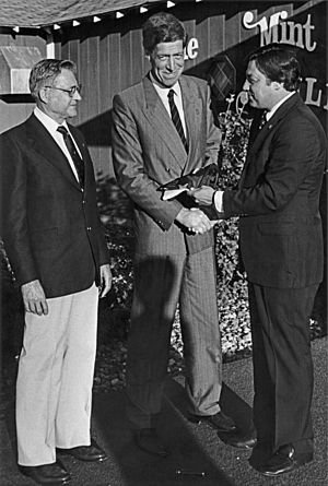 Town board members of Bremen, Indiana, with mayor of Bremen, Germany, c1995