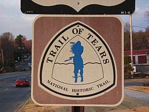 Trail of tears sign
