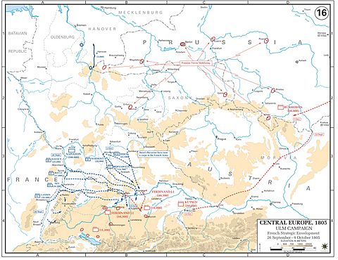Ulm campaign - French strategic envelopment, 26 September-9 October 1805