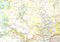 XXth Century Citizen's Atlas map of Central Asia
