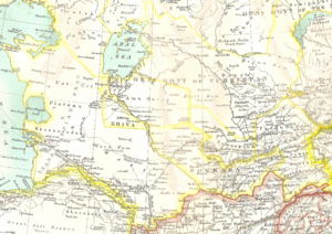 XXth Century Citizen's Atlas map of Central Asia