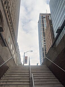 14th and Broadway NE exit from 12th Street station, January 2020