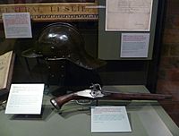 17thC dragoon's helmet and pistol