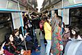 81-765 interior with passengers in Baku Metro