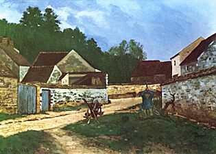 Alfred Sisley - Rue de village à Marlotte, 1866
