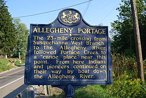 Allegheny Portage marker