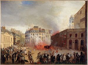 Anonymous - Prise du château d'eau, place du Palais-Royal, le 24 février 1848. - P822 - Musée Carnavalet