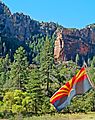 Arizona Flag in Slide Rock Park 9-15 (21963280392)