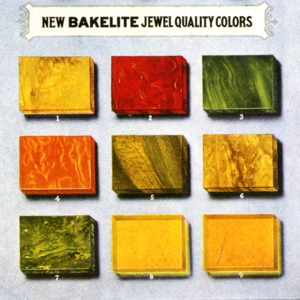 Bakelite color chart 1924 Gifts to Treasure Embed Art Company Jewel only