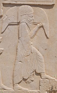 Bas Relief of Tribute Bearer, Persepolis, Iran (4693775791)