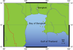 Pattaya is located in Bay of Bangkok
