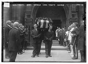 Benjamin F. Tracy's body carried from Trinity Church