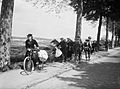 British troops and Belgian refugees on the Brussels-Louvain road, 12 May 1940. F4422