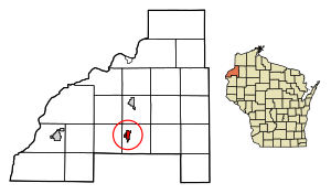 Location of Siren in Burnett County, Wisconsin.