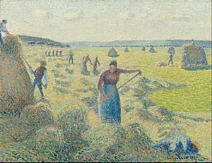 Camille Pissarro - La Récolte des Foins, Éragny - Google Art Project