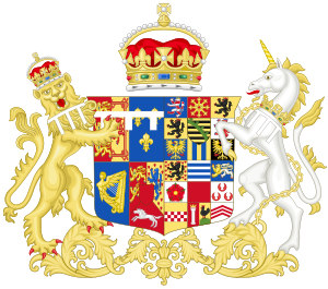 Coat of Arms of Augusta of Saxe-Gotha-Altenburg, Princess of Wales