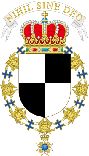 Coat of Arms of Johann Georg, Prince von Hohenzollern (Order of the Seraphim)