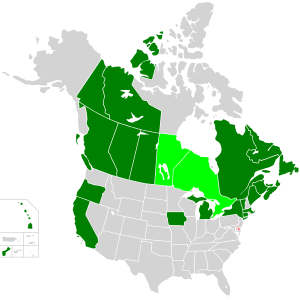 Container-deposit legislation in US and Canadian states