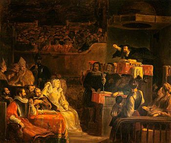 David Wilkie (1785-1841) - The Preaching of John Knox before the Lords of the Congregation, 10th June 1559 - NG 950 - National Galleries of Scotland