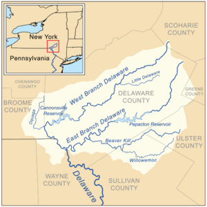 Delaware headwaters map