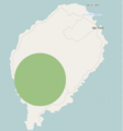 Distribution range of the Sao Tome Ibis