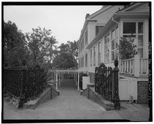EXTERIOR RAMP AND EAST SIDE VIEW, FACING SOUTH - General Phineas Banning Residence, 401 East M Street, Wilmington, Los Angeles County, CA HABS CAL,19-WILM,2-17
