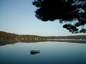Early morning on Ashuelot Pond (22 August 2005).jpg