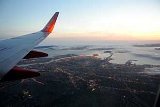 East Bay aerial twilight