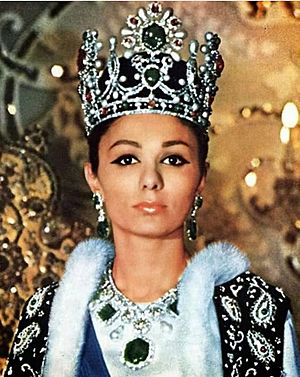 Farah Pahlavi with crown