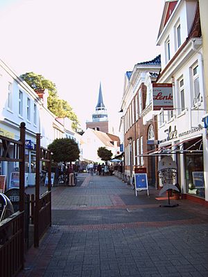 Aurich town centre's pedestrian zone