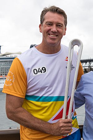 Glenn McGrath in Circular Quay, Sydney, Australia, 2018-02-03