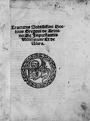 Gregorio da Rimini – De imprestanciis venetorum, 1508 – BEIC 13700206