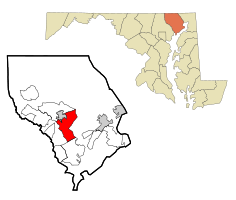 Location of Bel Air South, Maryland