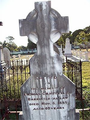 Headstone at West End Cemetery