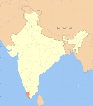 India Travancore locator map