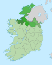 Ireland location map Border region