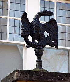 Iron eagle on a gatepost at the former Eagle Ironworks - geograph.org.uk - 1760231