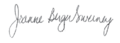 Joanne Berger-Sweeney Signature