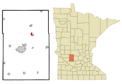 Location of Spicer, Minnesota