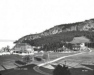 The Kineo Cottages in the early 1900s.