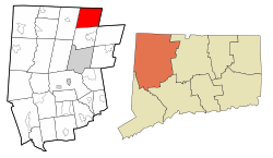 Location in Litchfield County and the state of Connecticut.