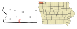 Location of Doon, Iowa