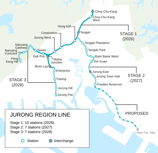 MRT Route Map JR