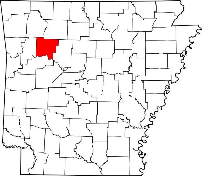 Image Map Of Arkansas Highlighting Johnson County 9387