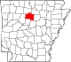 State map highlighting Van Buren County