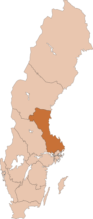 Map of Diocese of Uppsala