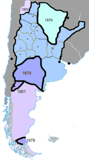 Mapa ARGENTINA 1881