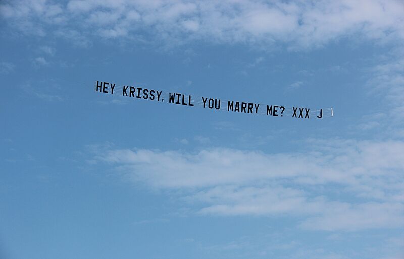 Marriage proposal banner