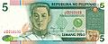 NDS obverse 5 Philippine peso bill
